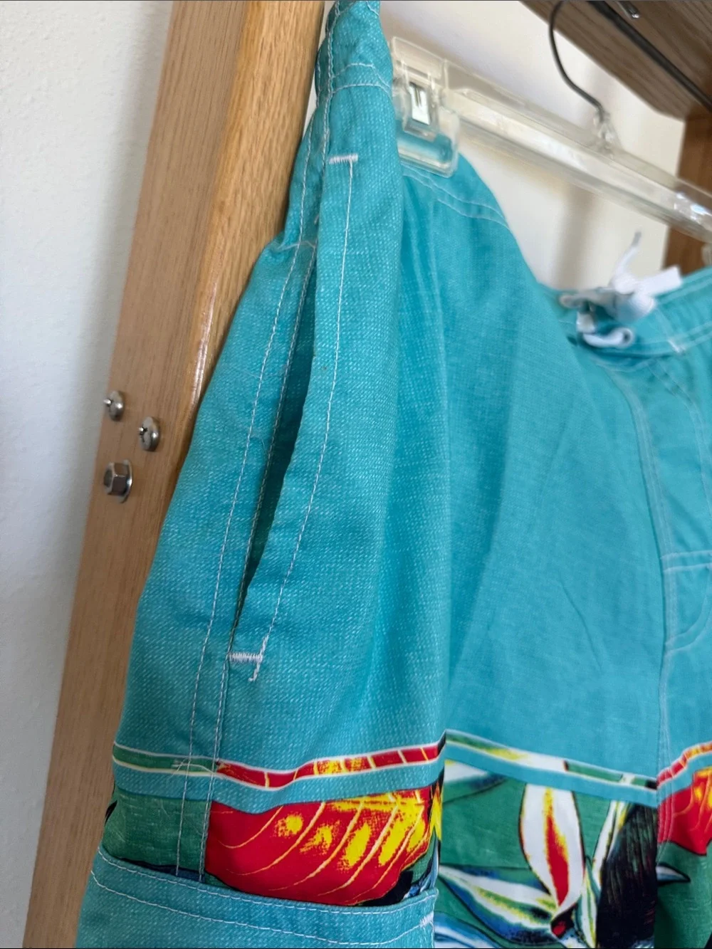 🆕 RS Surf Men's Teal & Yellow Floral Swim Trunks - Picture 3 of 12